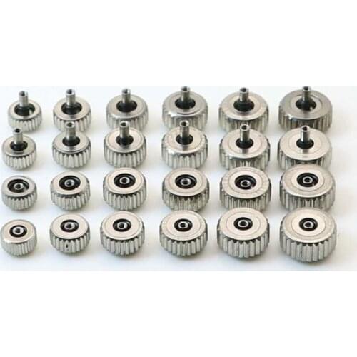 Silver Generic Full Metal Watch Crown 2.0mm Small Diameter 3.0mm to 7.0mm Size