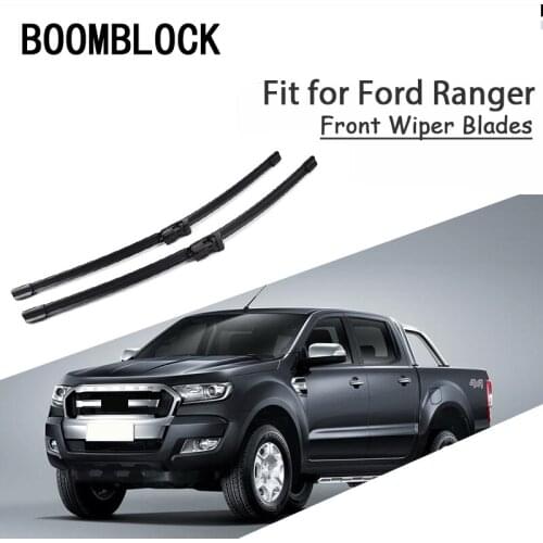 BOOMBLOCK 2PCS High Quality Front Windshield Wiper Blades For Ford Ranger T5 T6 T7 MK1 MK2 MK3Accessories