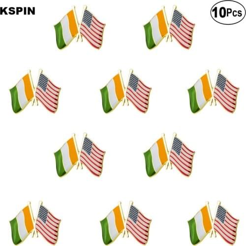 U.S.A Ireland Lapel Pin Flag badge Brooch Pins Badges 10Pcs a Lot