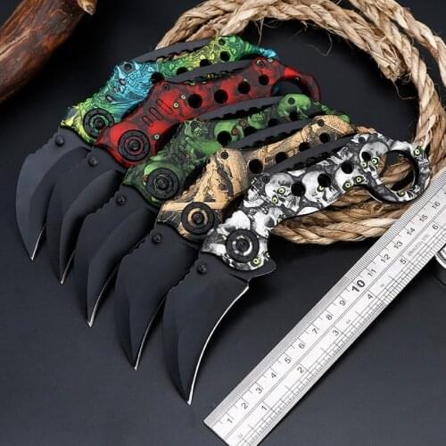 Tactical High-hardness Coating Process Folding Claw Knife Field Survival Multi-function Knife Outdoor Utility Edc Claw Knife