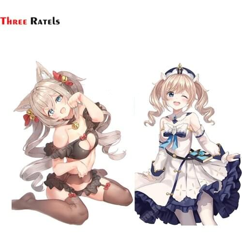Three Ratels A444 Barbara Genshin Impact Car Decoration Stickers Japanese Anime Auto Accessories Decoration Vinyl Materal