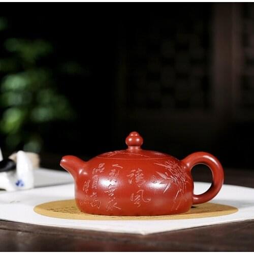 Yixing famous pure manual recommended undressed ore quality goods dahongpao and kung fu tea set a undertakes the teapot