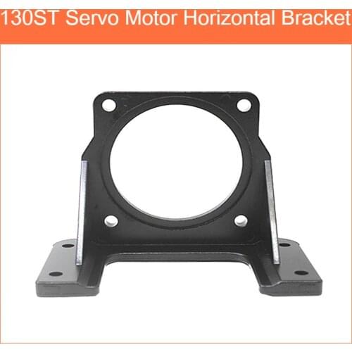 CNC Parts 130ST Series Mounting Servo Motor Horizontal Bracket Holder fitted Black Alloy for DIY AC 130st