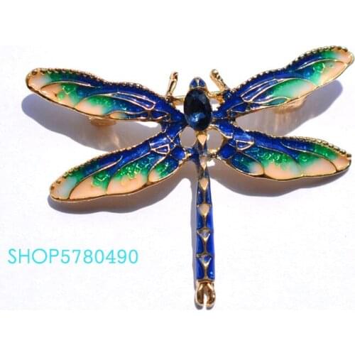 Fashion Jewelry Delicate Dragonfly Brooch Women Breast Pin Enamel Brooch Multi Color Garments Ladies Gifts Party Accessories