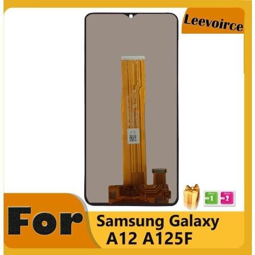 6.5 inch For Samsung Galaxy A12 LCD A125F A125F/DS SM-A125F LCD Display With Touch Screen Digitizer Glass Assembly Free Shipping