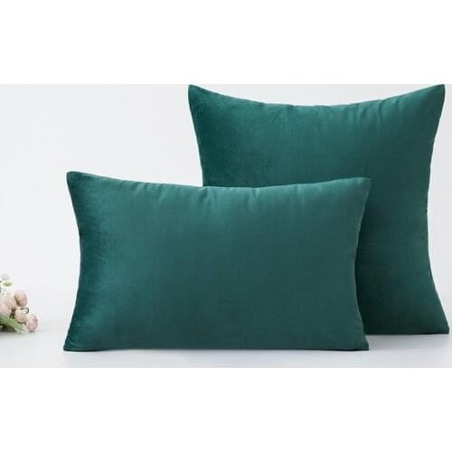 Pure Colour Cushion Cover Velvet Decoration Pillows for Sofa Living Room Car Decorative Pillows Nordic Home Decor
