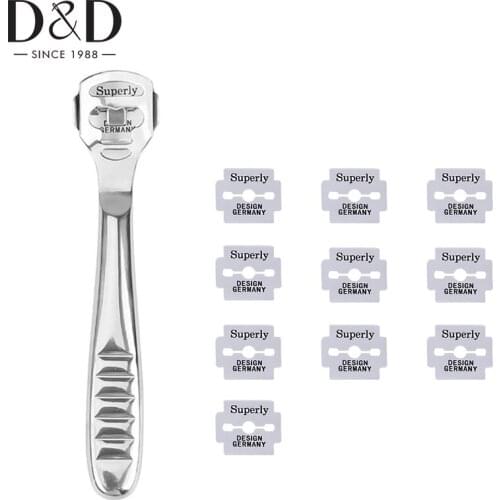 D&D Leather Craft Skiving Tool Leather Thinning Shovel Cutting Knife Tools with 10Pcs Replacement Blades DIY Leather Tool