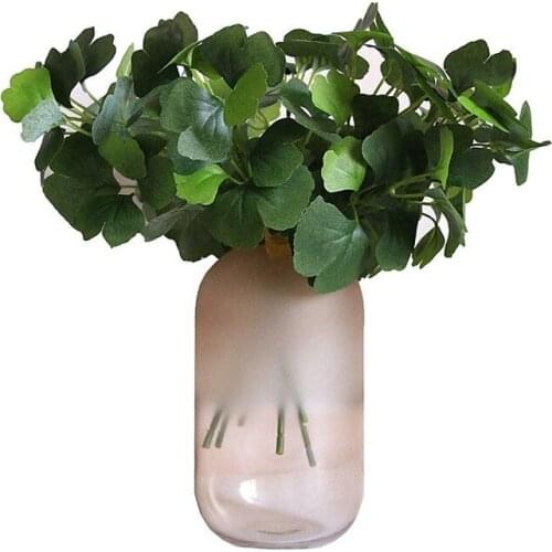 10Pcs Fake Plant Ginkgo Biloba Leaves Flower Arrangement Home Garden Decoration Wedding Flower Wall Background Artificial Plant