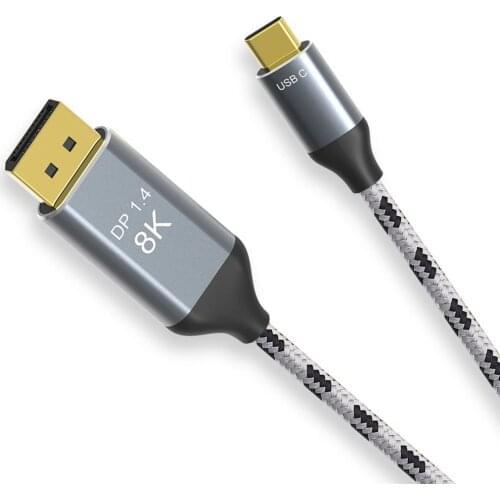 Thunderbolt 3 Type-C to DisplayPort 1.4 stripe Cable Support multi-stream and daisy chaining For Dell LG Samsung 8K UHD monitors