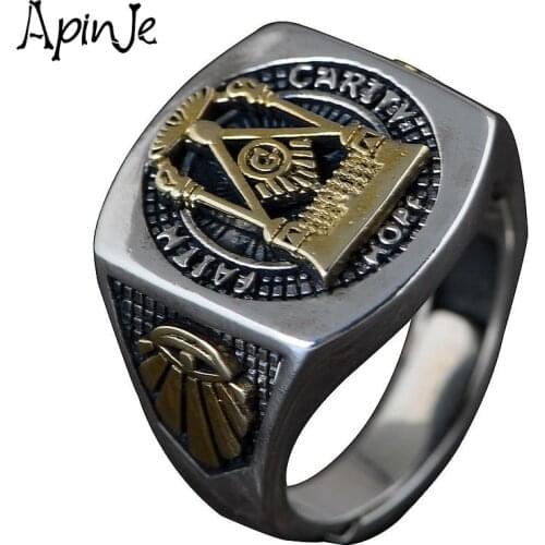 Apinje 925 Silver Ring Letter Adjustable Open Rings for Men Alphabet Creative Finger Rings Trendy Party Jewelry