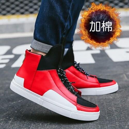 New colorful mens casual shoes,comfortable leather, high-top mens casual shoes, mens running shoes, outdoor trendy flat shoes