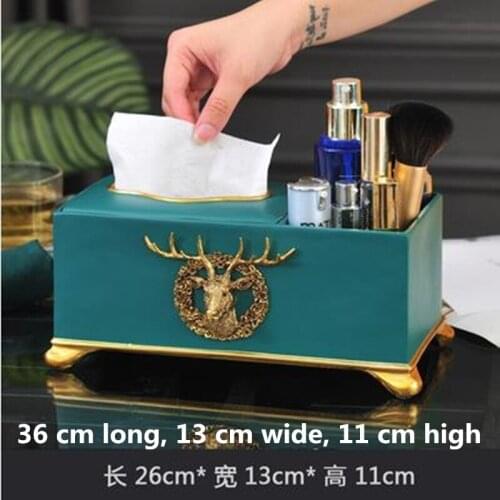 Creative European fashion blue tissue box, home office restaurant desktop decoration