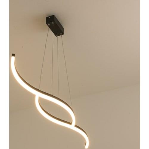 Modern LED Chandeliers For Dining Room Kitchen Bar White/Black Deco lustres LED Chandelier Lighting Fixtures With Remote Control