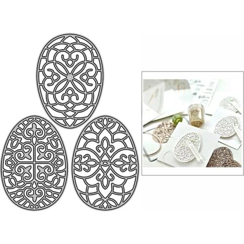 New Lace Eggs Ovals Craft Embossing Mold 2021 Metal Cutting Dies for DIY Decorative Scrapbooking Album Card Making No Stamps