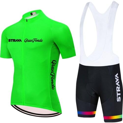 STRAVA Cycling Clothing 2021 Pro Team Cycling Jersey Set Summer Short Sleeve MTB Sportswear Men Bike Jersey Ropa de Ciclismo