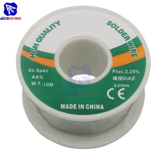 Diymore Solder Wire 0.5mm 2.25% Flux Tin Lead Rosin Roll Core Silver Solder Wire Welding Soldering Repairing Tool Reel Melt Kit