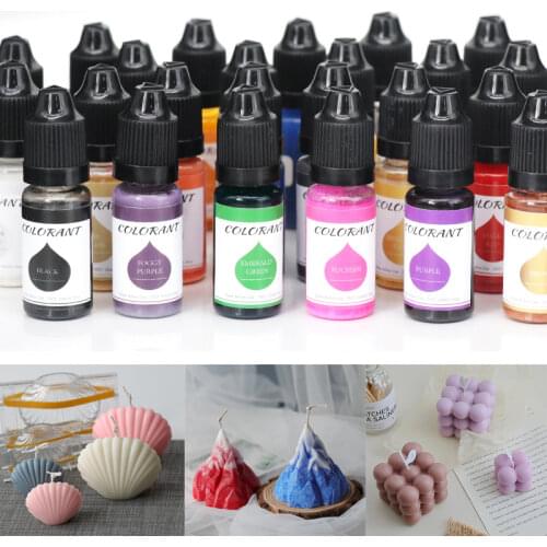 24 Colors 10ml Resin Pigment Handmade Candle Soap Dye DIY UV Epoxy Resin Mold Liquid Colorant Jewelry Making Tools Resin Crafts