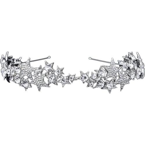 Luxury Rhinestone Bridal Tiaras Crown Baroque Full Crystal Diadem for Bride Headbands Wedding Hair Jewelry Dress Accessories