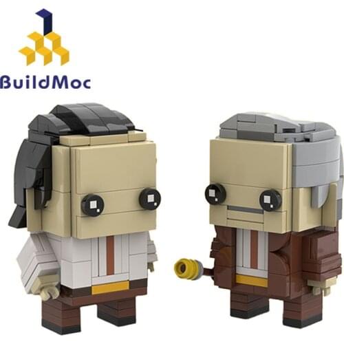 Buildmoc Super Heroes Movie Figures God of Mischief Loki and Time Variance Authority Mobius Brickheadz Building Blocks Toys Gift