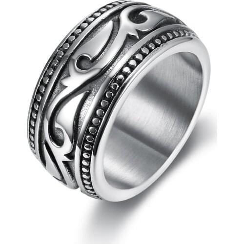 Heavy Thick Twisted Knot Rings For Men Women Viking Engagement Chain rings Drop shipping Punk Styler 316l stainless steel