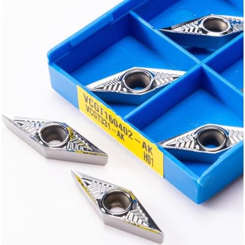VCGT160408 VCGT160404 AK H01 VCGT1604 Aluminum cutter blade Insert Cutting Tool turning tool CNC Tools AL VCGT 160404 331
