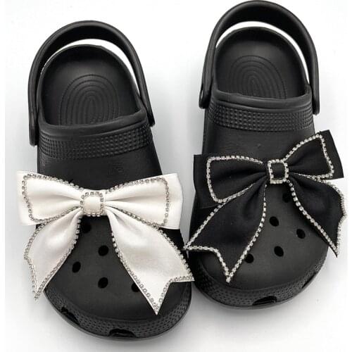 High Quality Cute Bow-knot Shoe Charms Decoration For Women Croc Shoe DIY Fashion Croc Jibz Shoe Jewelry Accessories Girls Gift