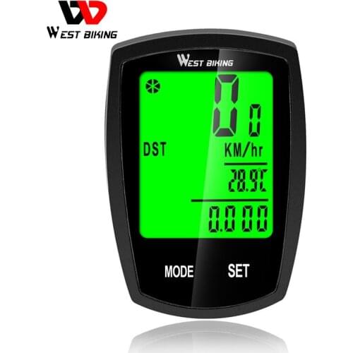 WEST BIKING Bike Computer Wireless Odometer Cycling Measurable Stopwatch Waterproof MTB Road Wired Speedometer Bicycle Computer