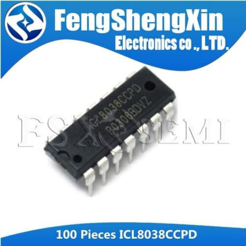 100pcs/lot ICL8038CCPD ICL8038 Voltage Controlled Oscillator IC DIP-14