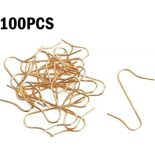 100PCS Metal Ornament Hooks S-shaped Swirl Hanger Christmas Tree Decoration Accessories