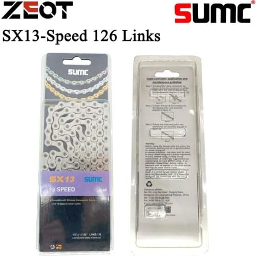 SUMC SX13 13 Speed MTB Road Bike Chains 126L 13 Speed Bicycle Chain Magic Button Mountain With Original Box 13V Chain