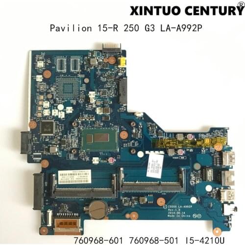 760968-601 760968-501 760968-001 For HP Pavilion 15-R 250-G3 Laptop Motherboard LA-A992P W/ i5-4210U SR1EF 100% tested working