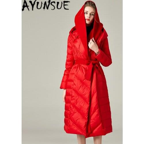 AYUNSUE New Brand Womens Winter Down Jacket Woman Parkas 2020 Ladies White Duck Down Coat Female Clothing Mujer Chaqueta 19029