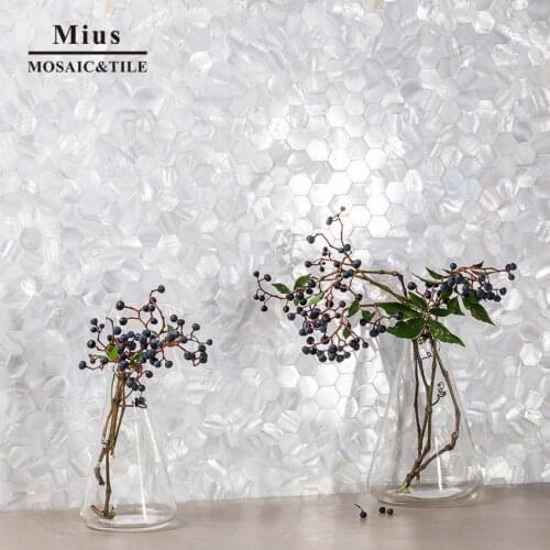 White Pearl of mother mosaic shell kitchen tile for home decoration