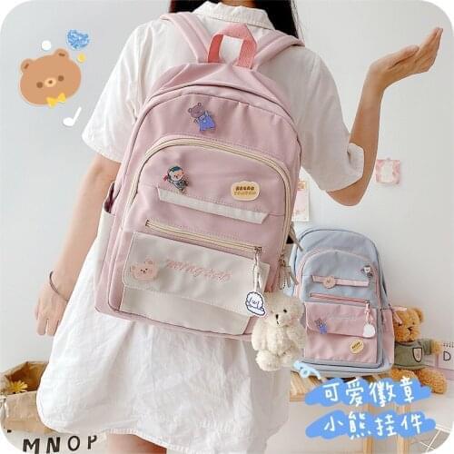 New cute cartoon Large schoolbag cute Student School Backpack Printed Waterproof bag primary Casual School Bags For Girls
