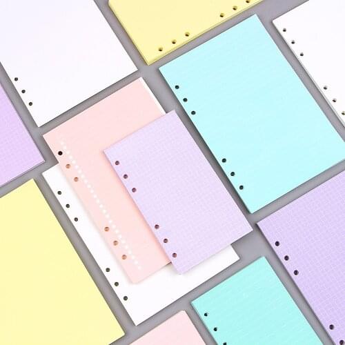 40 Sheets Kawaii A5 A6 Loose Leaf Notebook Refill Spiral Binder Index Paper Inner Pages Daily Planner Line Grid Blank Agenda