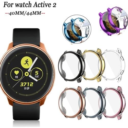 Case For Samsung galaxy watch active 2/active 40mm 44mm bumper full coverage TPU silicone Screen smart watch Protection cover