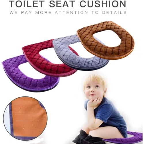 Bathroom Toilet Seat Cover Soft Thicker Warm Plush Toilet Cover Seat Lid Pad Home Decoration Toilet Seat Cover