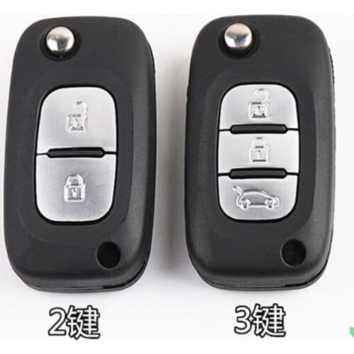 DAKATU 2/3 Buttons For Renault Clio Megane Kangoo Modus With Uncut NE73 Blade Car Key Case Remote Flip Folding Car Key Shell
