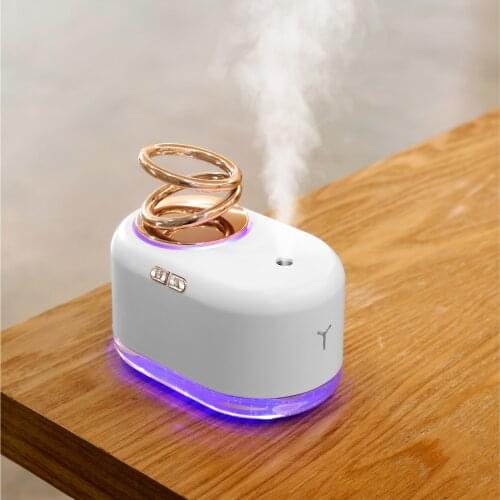 Dynamic usb humidifier mini air humidifier small car atomizer cross-border aromatherapy With Color LED Light