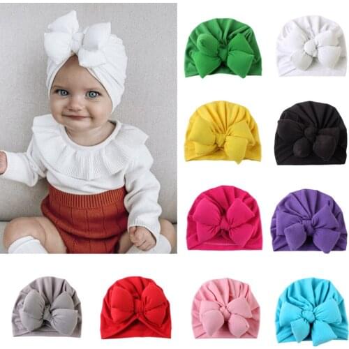 Baby Accessories Hair Headwears for 0-3 Year Newborn Bow Baby Child Hat Infant Toddler Headwrap Indian Hat Soft Comfortable Hat