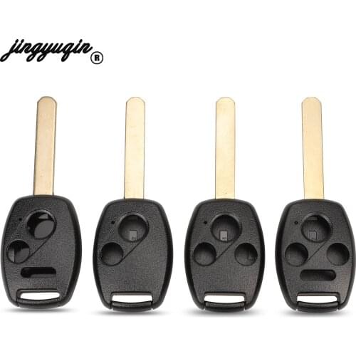 Jingyuqin 2 3 4 Buttons Car Remote key shell Fob For HONDA Accord Civic CRV Pilot Fit 2007 2008 2009 2010 2011 2012 2013 keys