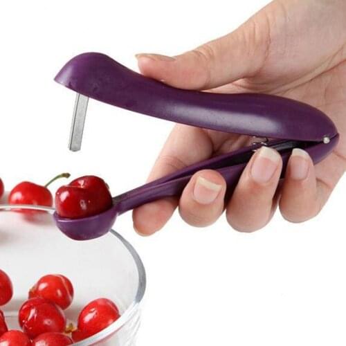 Easy Cherry Pitter Fruit Core Seed Remover Handheld Plastic Fruits Core RemoverTool Enucleate Keep Complete Cherry Gadgets