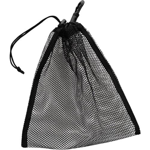 Multi Purpose 20x24cm Drawstring Mesh Storage Bag for Golf Tennis Balls, Snorkel