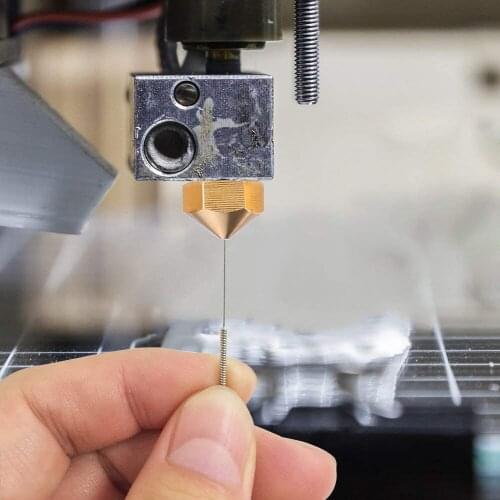 MroMax 2/5/10pcs M6 3D Printer Nozzle Copper Male Thread Spray End Aperture 0.2/0.3/0.4/0.5/0.6/0.8/1mm Pole Length 8mm Hardware