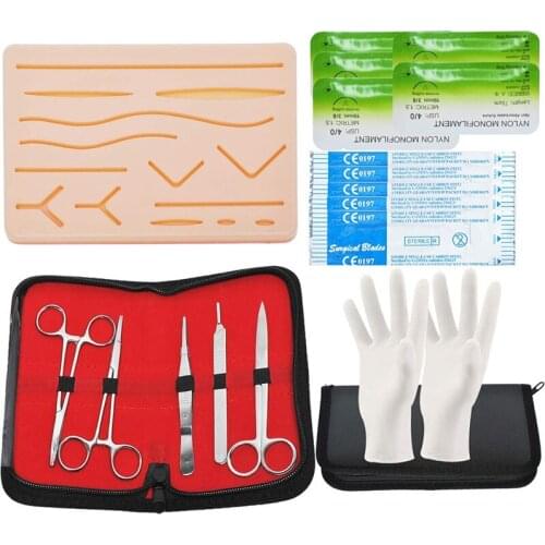 Suture Exercise Kit for Students with Pre-Cut Wound and Suture Tool Kit for Sutures for Care and Veterinary Students