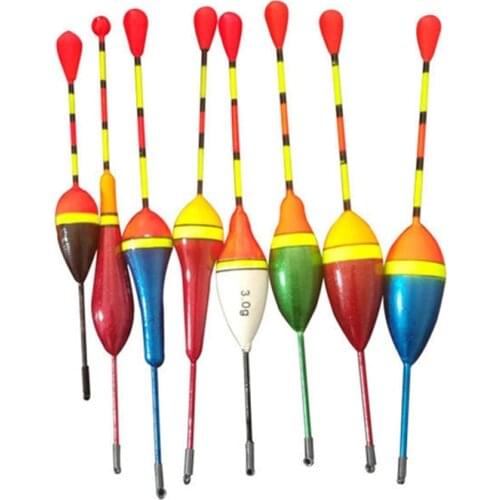 10Pcs/Lot Fishing Floats Set Buoy Bobber Fishing Light Stick Floats Fluctuate Mix Size Color Float Buoy for Fishing Accessories
