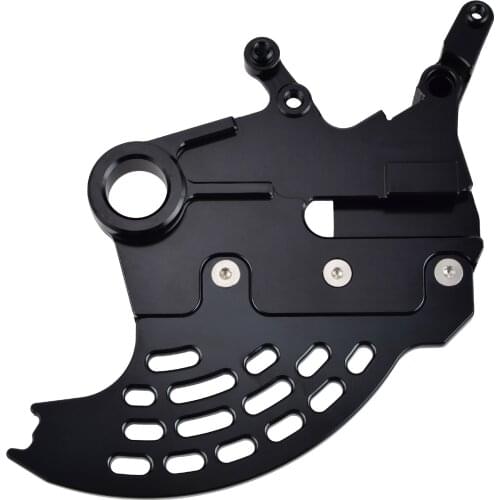 NICECNC Rear Brake Disc Guard w/ Brake Caliper Support For Honda CR125 CR250 02-07 CRF250R 2017 CRF250X CRF450X 04-2018 CRF450R