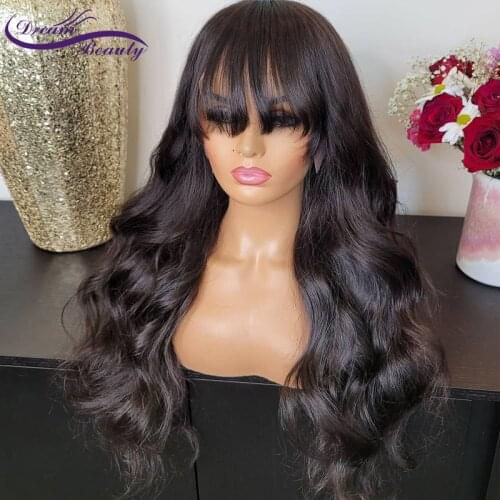 Ombre Blonde Color Wavy Wig Brazilian Remy Hair Body Wave Colored Wigs T613/Brown Lace Front Human Hair Wigs 180% For Women