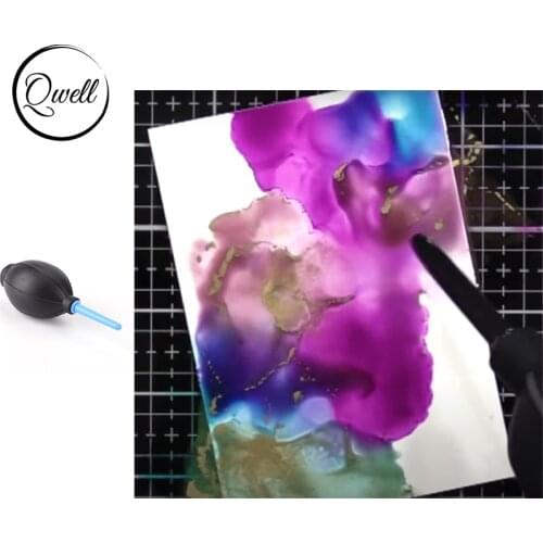 QWELL Alcohol Ink Air Blower Soft Rubber Squeezer for DIY Art Ink Painting Craft Drawing Scrapbooking Supplies Tool 2021 New
