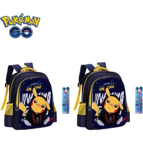 2021 Pokemon Pikachu Anime Cartoon School Bags Boys Girls Waterproof Childrens Backpack Top Quality Kindergarten Primary School